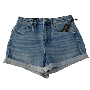 Blank NYC The Fulton Roll Up Denim Shorts Medium Wash Womens Size‎ 30 New